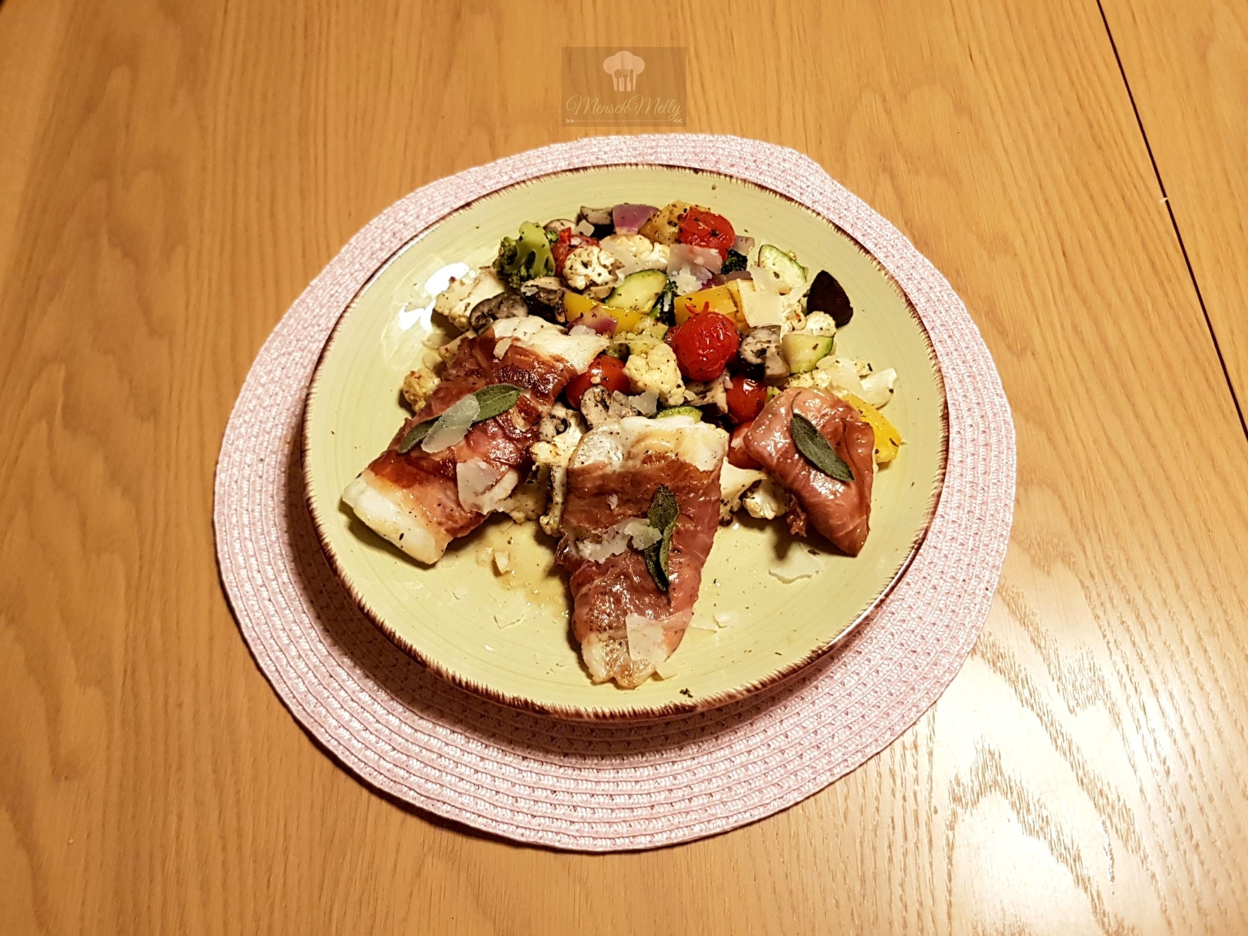 Saltimbocca vom Kabeljau mit mediterranem Schmorgemüse – Mensch Melly